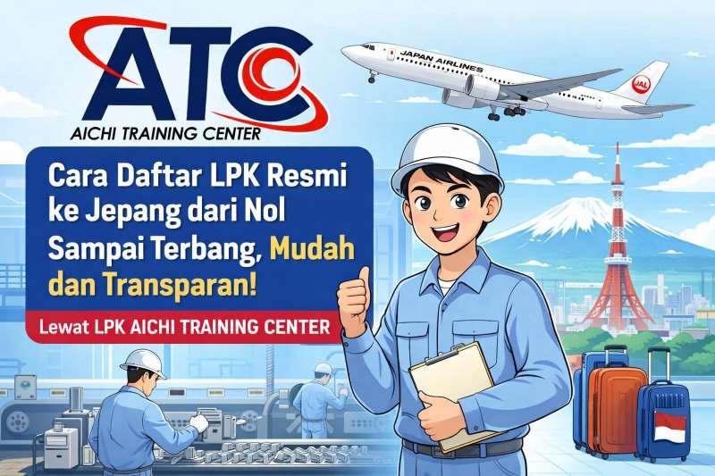 Cara Daftar LPK Resmi ke Jepang dari Nol Sampai Terbang, Mudah dan Transparan! Lewat LPK AICHI TRAINING CENTER